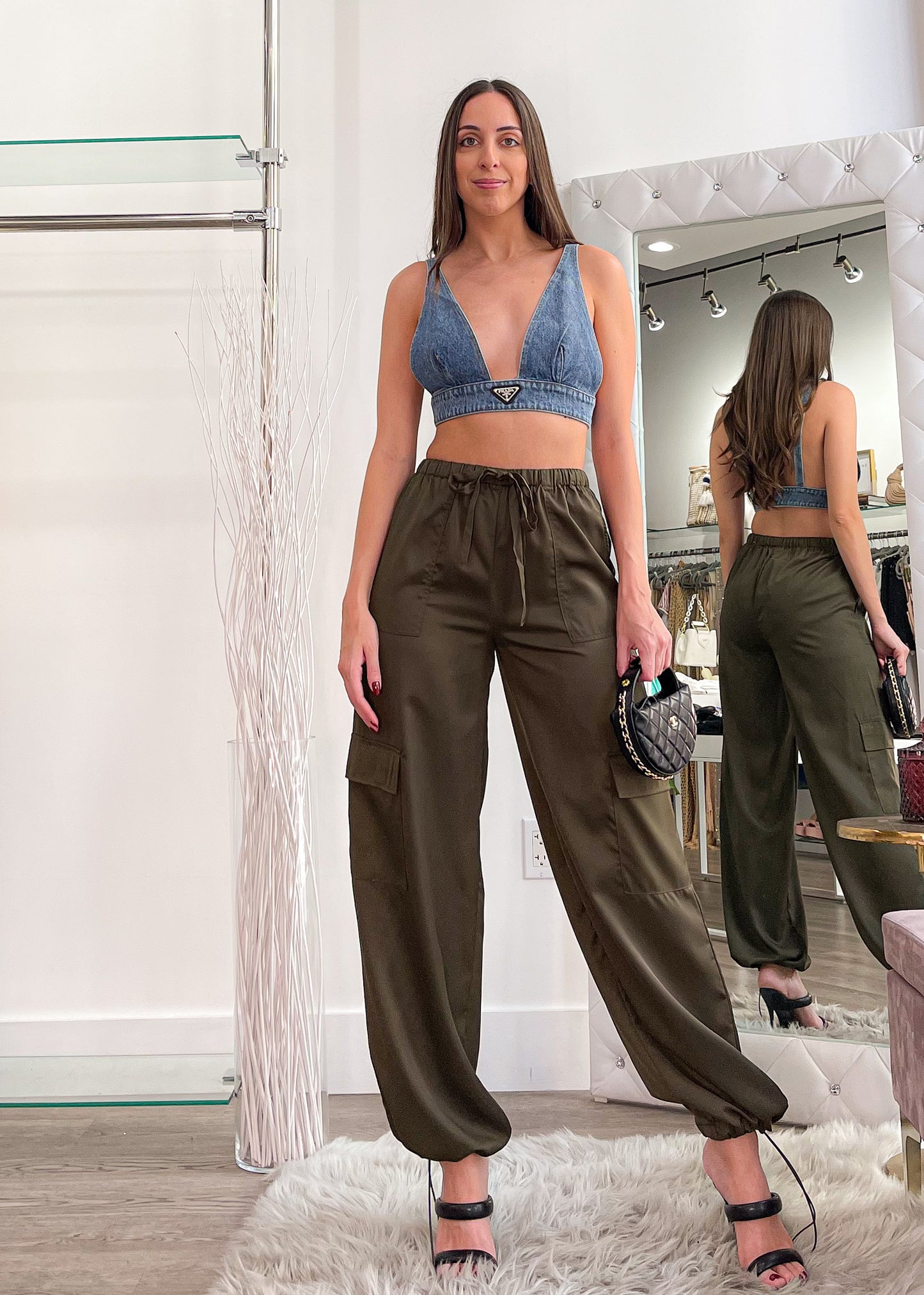 Elo Olive Jogger-Cargo Pants