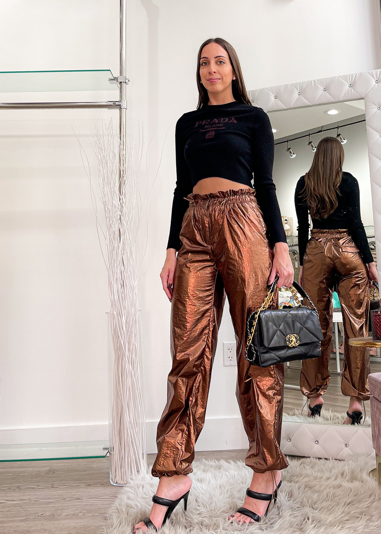 Gabriela Bronze Metallic Jogger