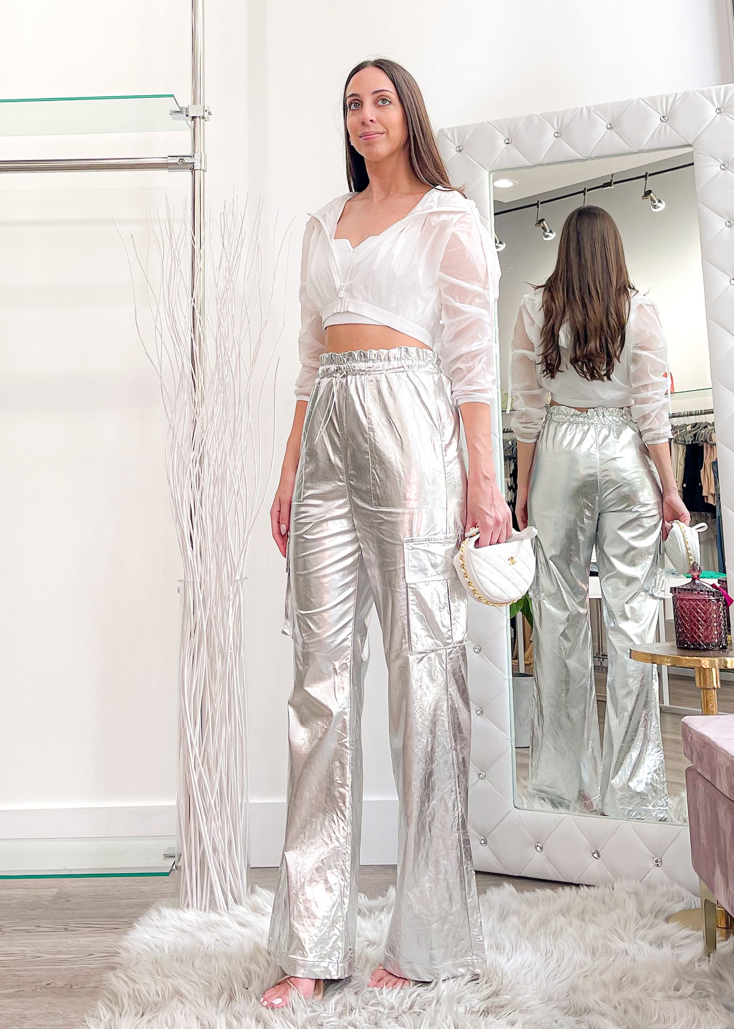 Cielo White Bomber Jacket