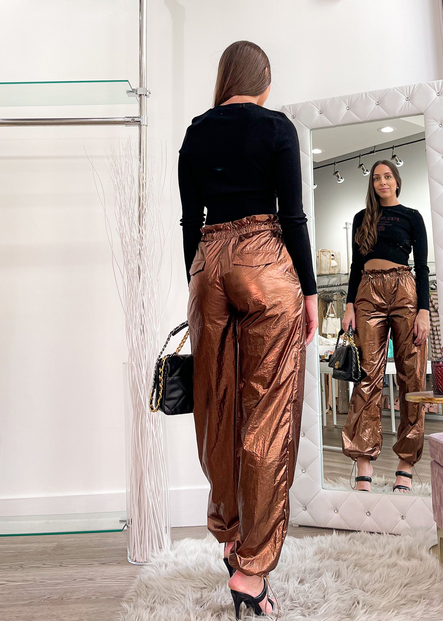 Gabriela Bronze Metallic Jogger