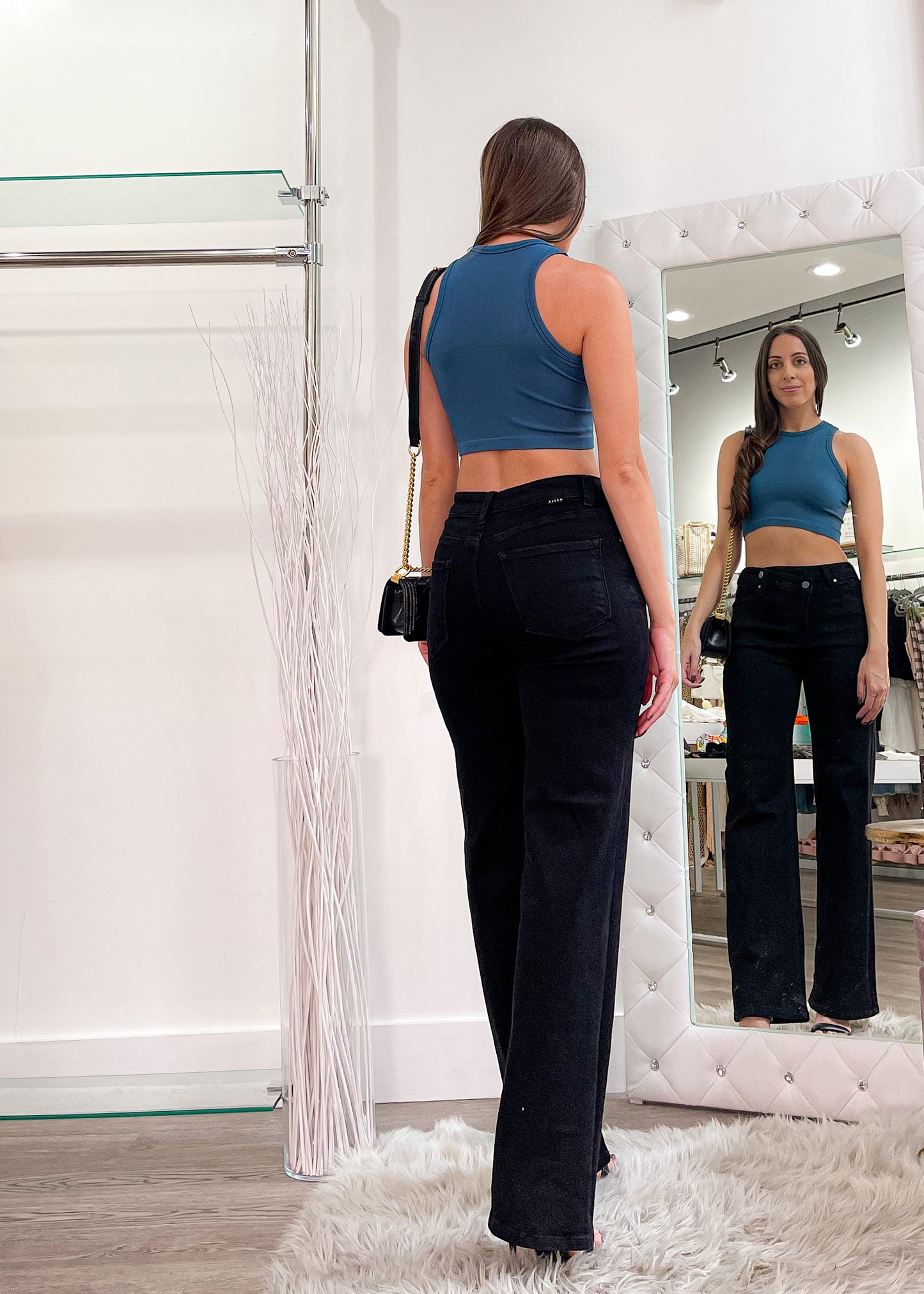 Love Crop Top Blue