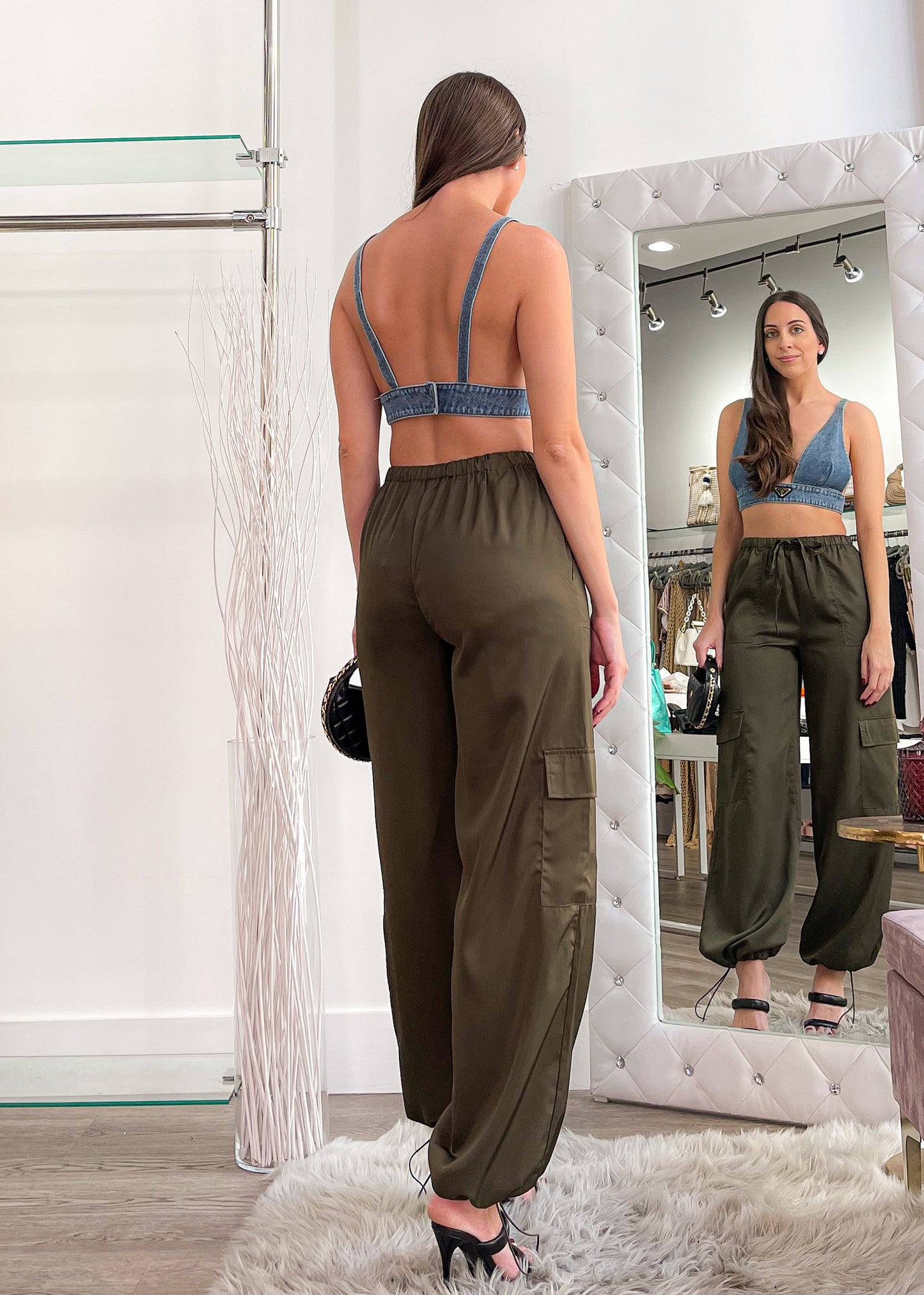 Elo Olive Jogger-Cargo Pants