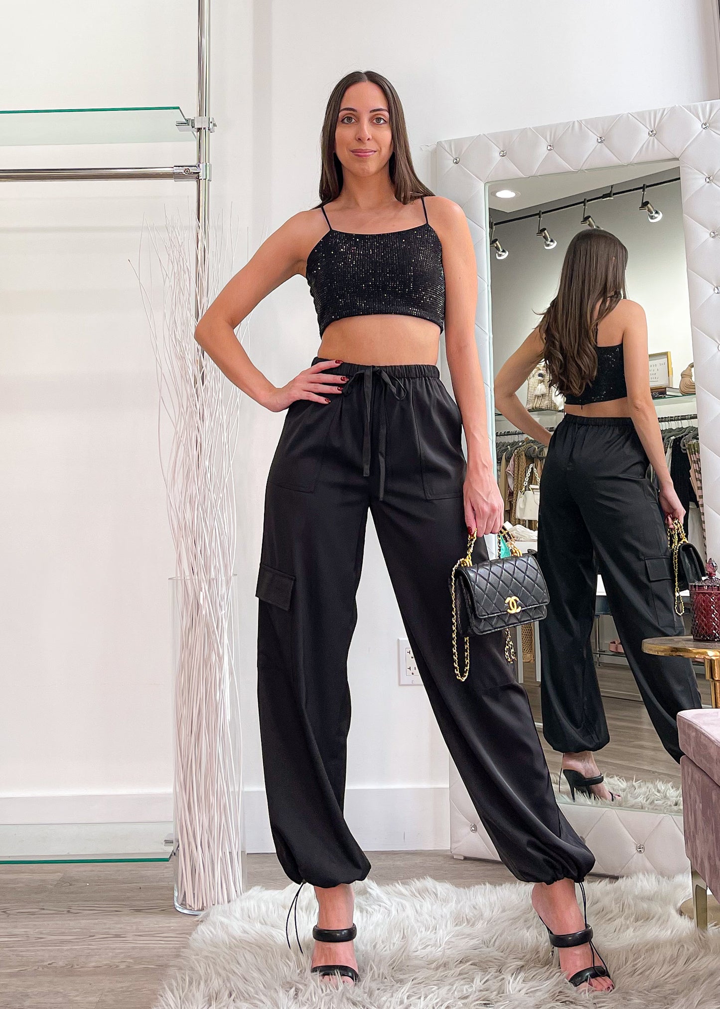 Elo Black Jogger-Cargo Pants