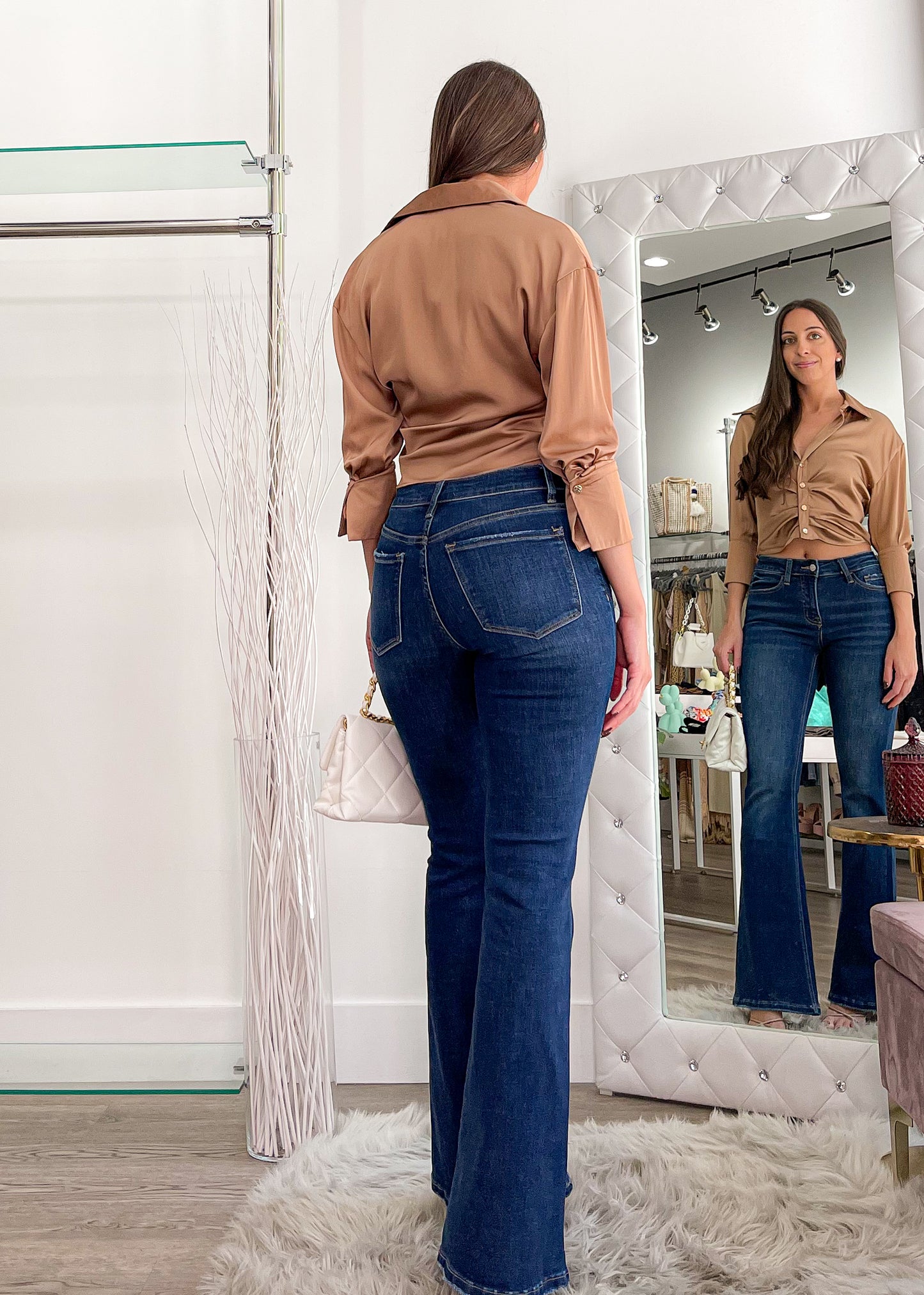 Vera Mid Waist Flare Denim