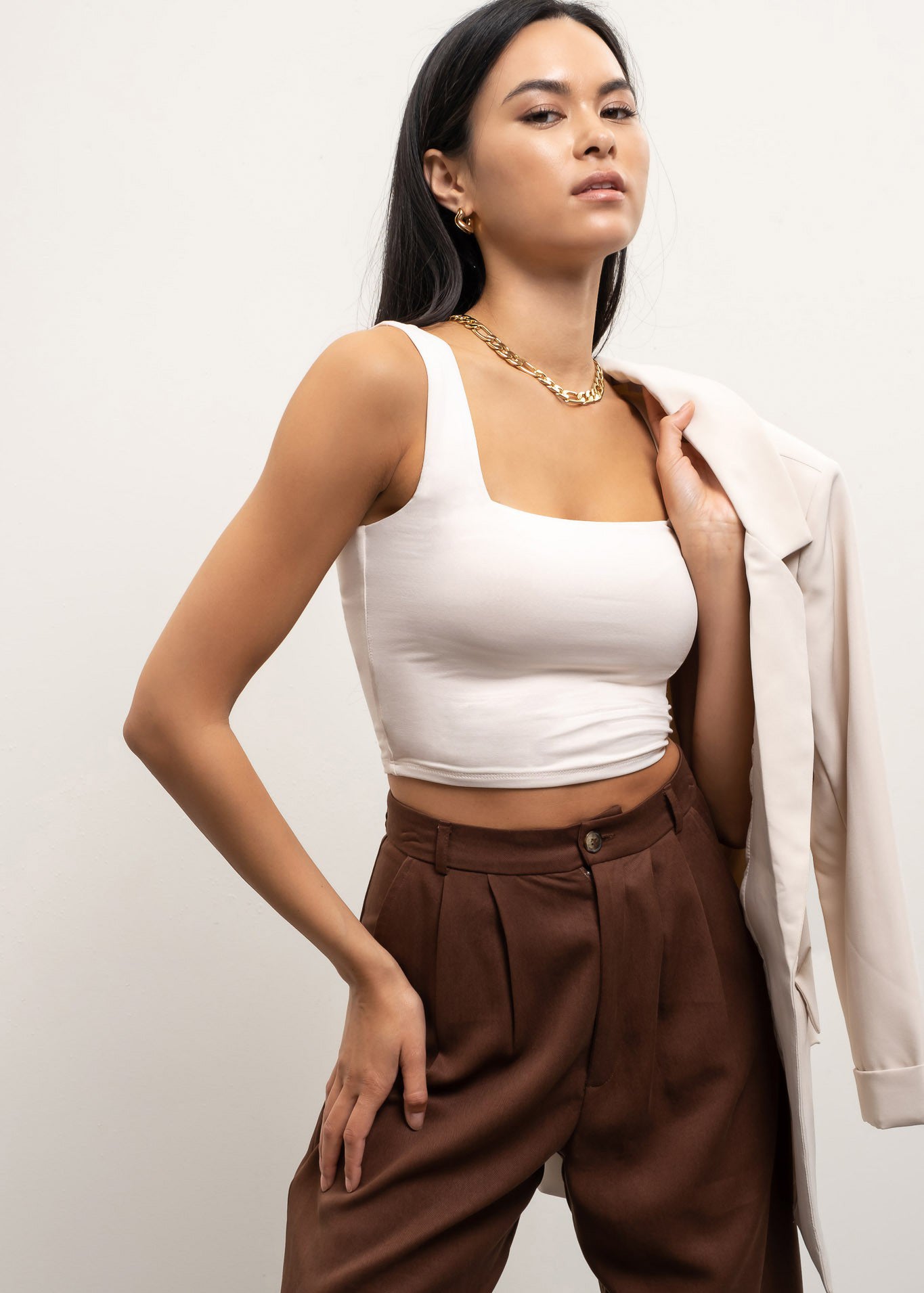 Aleksandra Square White Top