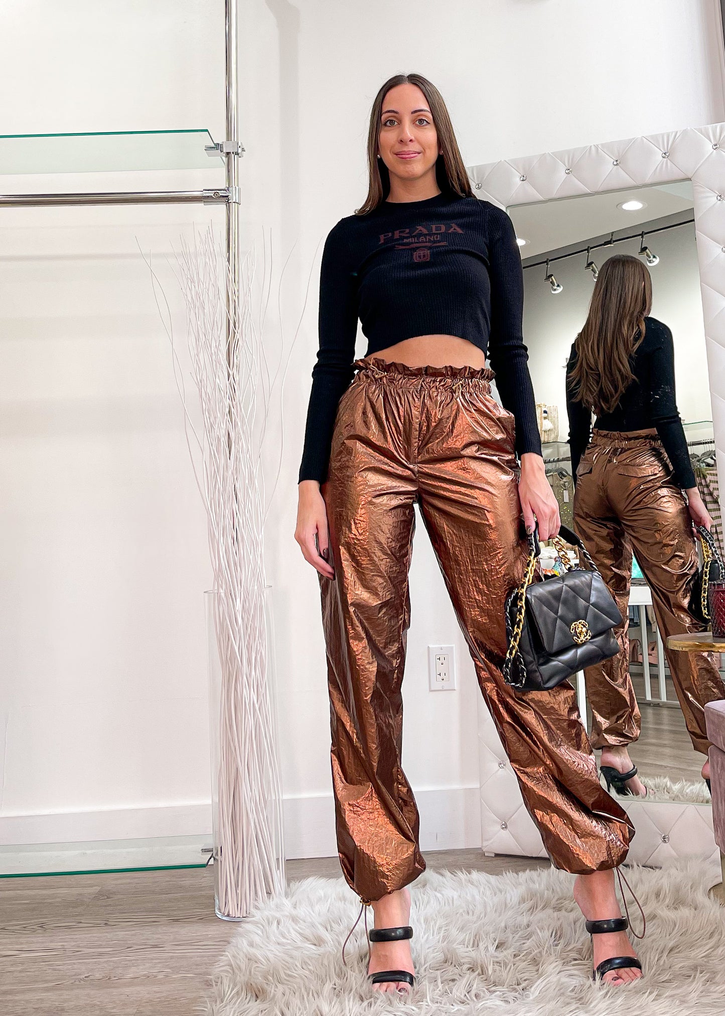 Gabriela Bronze Metallic Jogger