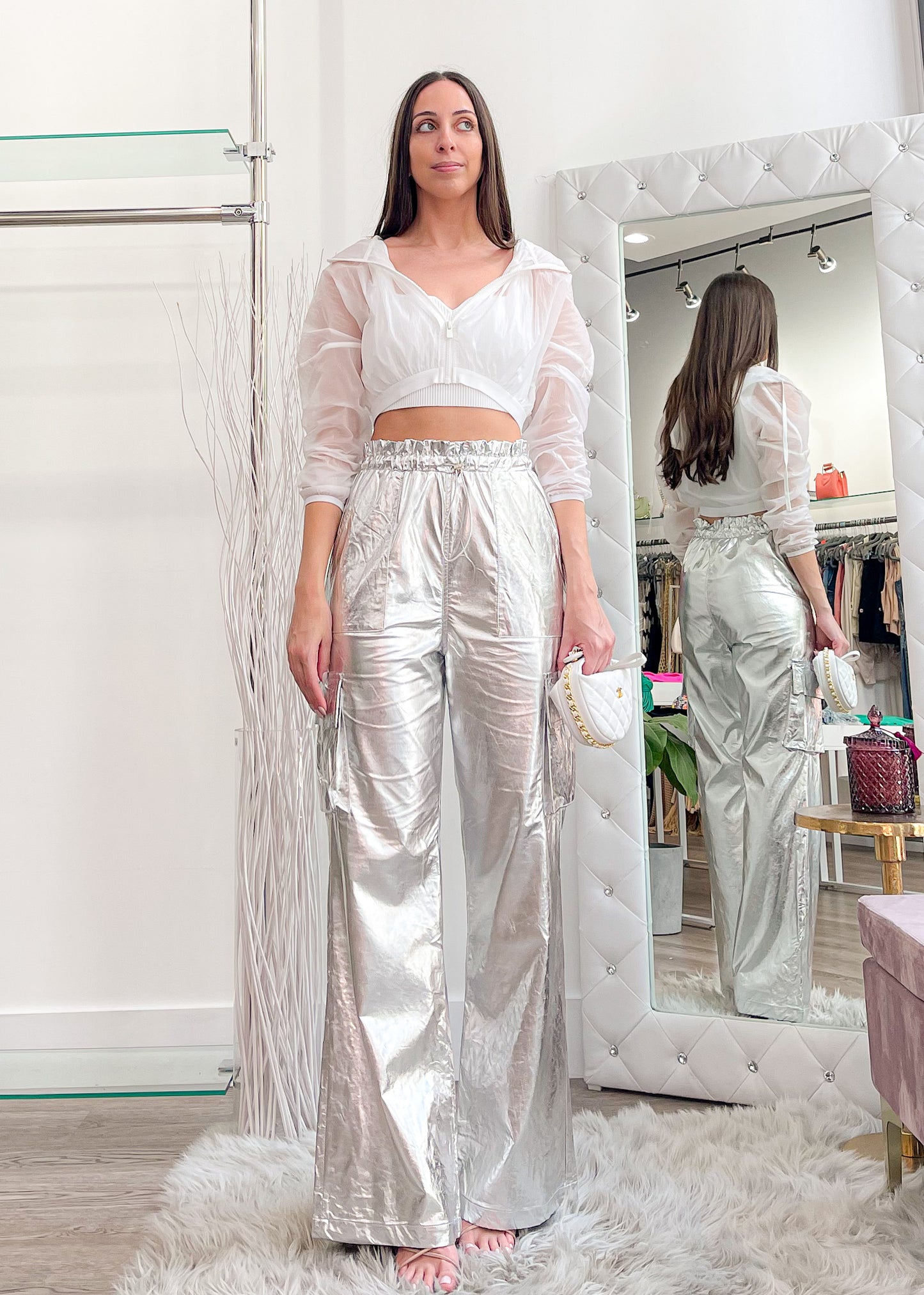 Cielo White Bomber Jacket