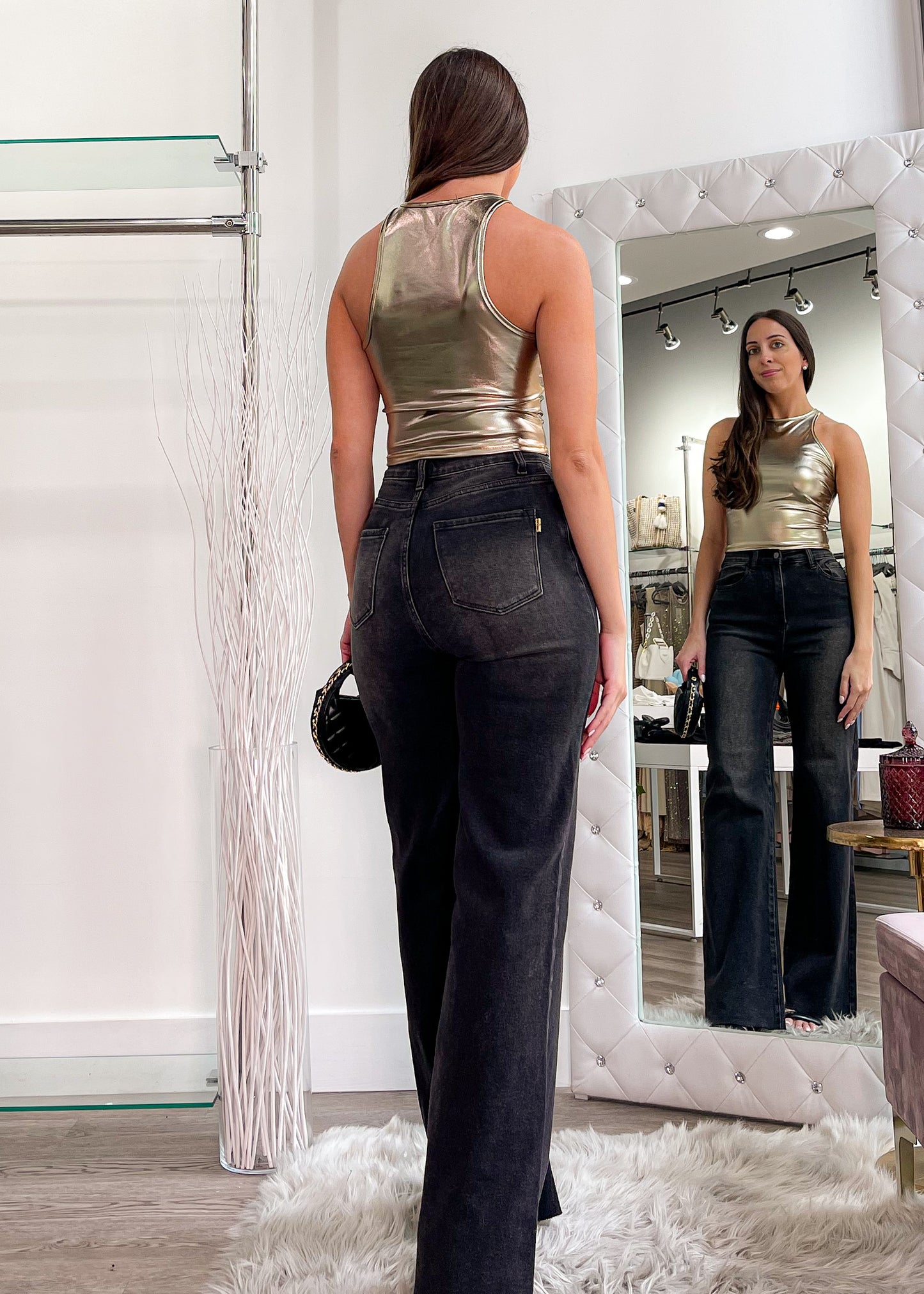 Scarlette Gold Metallic Top