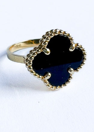 Vintage Alhambra Onyx Ring