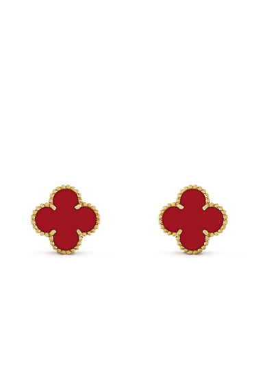 Vintage Alhambra Carnelian Earrings