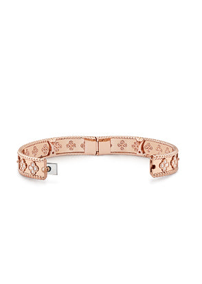 Perlee Clovers Bracelet Rose Gold with Crystals
