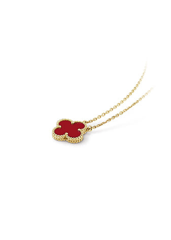 Carnelian Vintage Alhambra Pendant Necklace