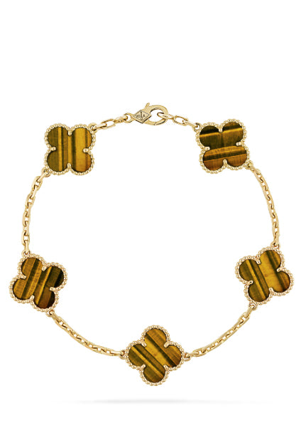 Tiger Eye Vintage Alhambra Bracelet - 5 motifs
