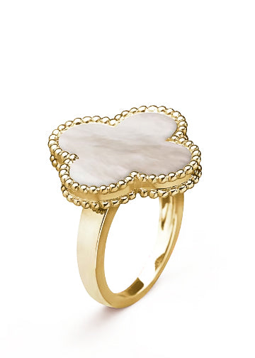 Vintage Alhambra Mother Of Pearl Ring