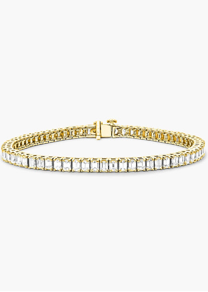 Baguette Tennis Gold Bracelet