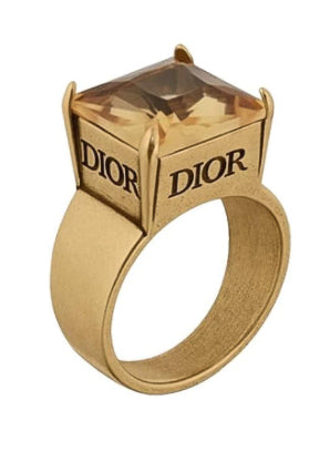 Giant Diamond Dior Gold Ring