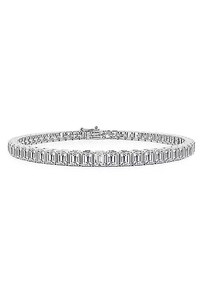 Baguette Tennis Silver Bracelet