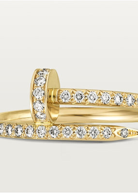 Cartier Diamond Juste Un Clou Half Paved Ring Gold