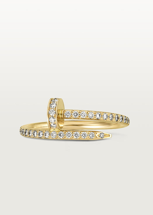 Cartier Diamond Juste Un Clou Half Paved Ring Gold