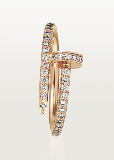 Cartier Diamond Juste Un Clou Half Paved Ring Rose Gold