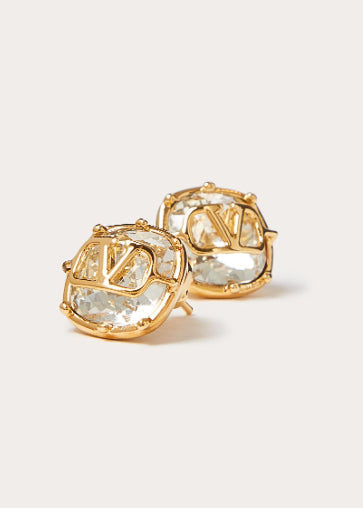 V Big Crystal Studs