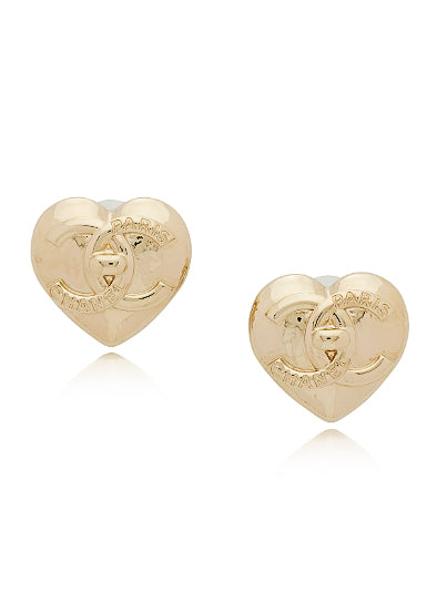 CC Light Gold Heart Studs
