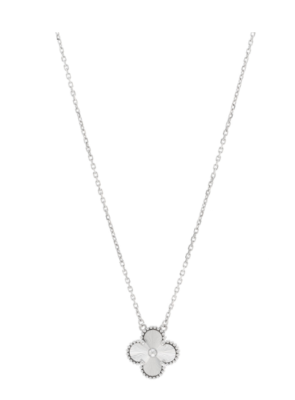Vintage Alhambra Guilloche Silver Necklace