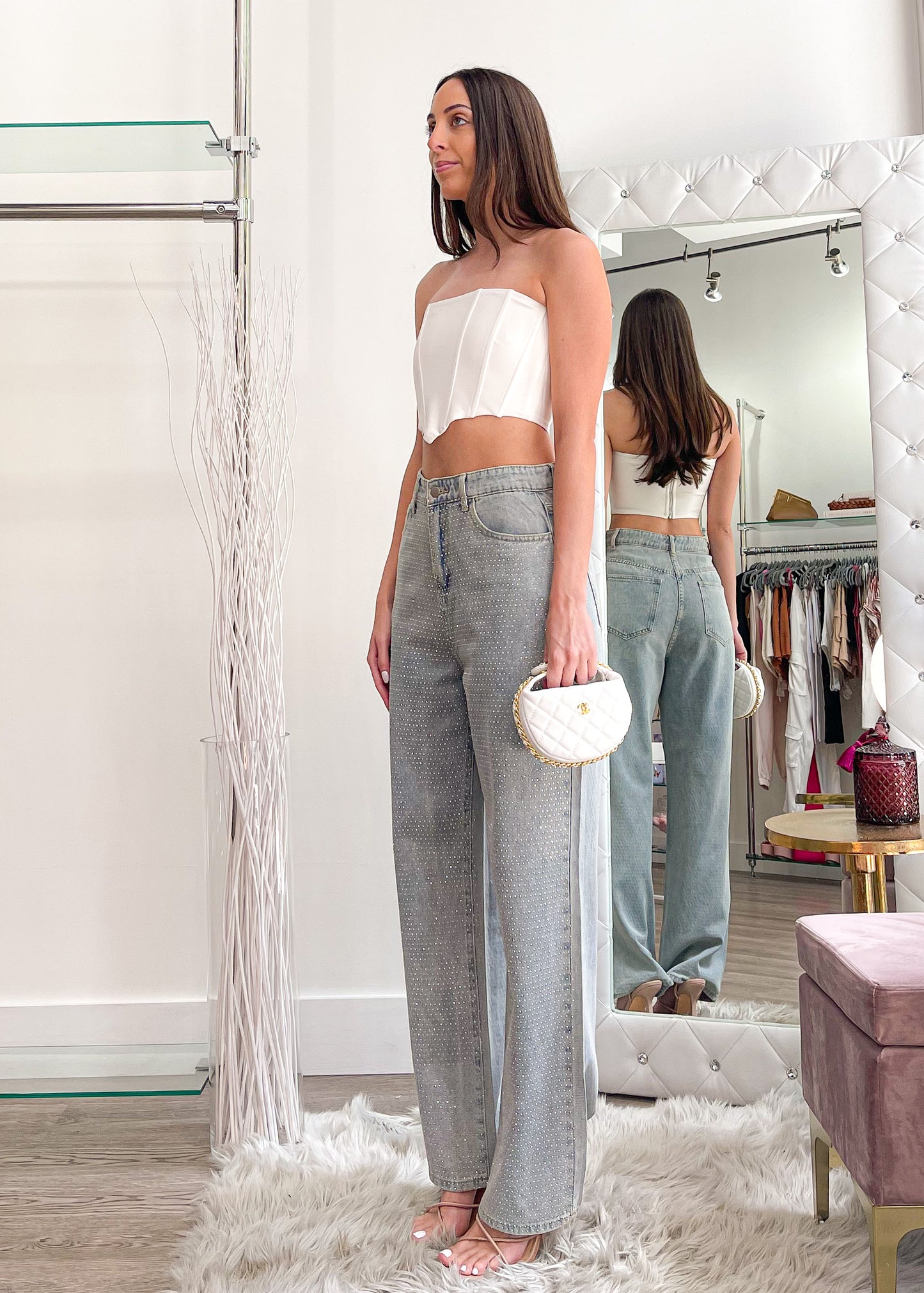 Jena White Crop Top