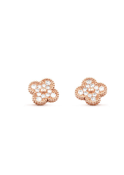 Vintage Alhambra  Rose Gold Earrings