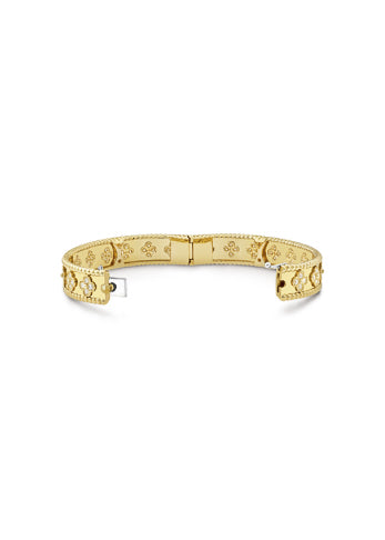 Perlee Clovers Bracelet Yellow Gold with Crystals