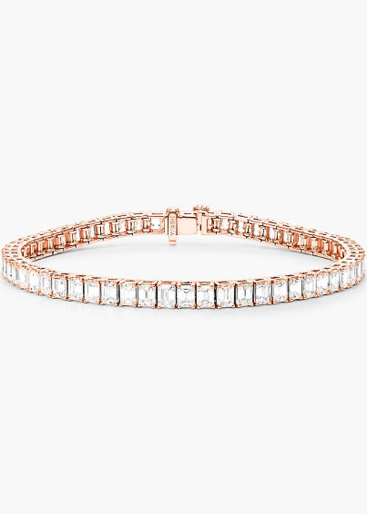 Baguette Tennis Rose Gold Bracelet