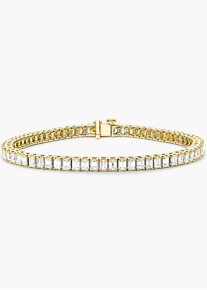 Baguette Tennis Gold Bracelet