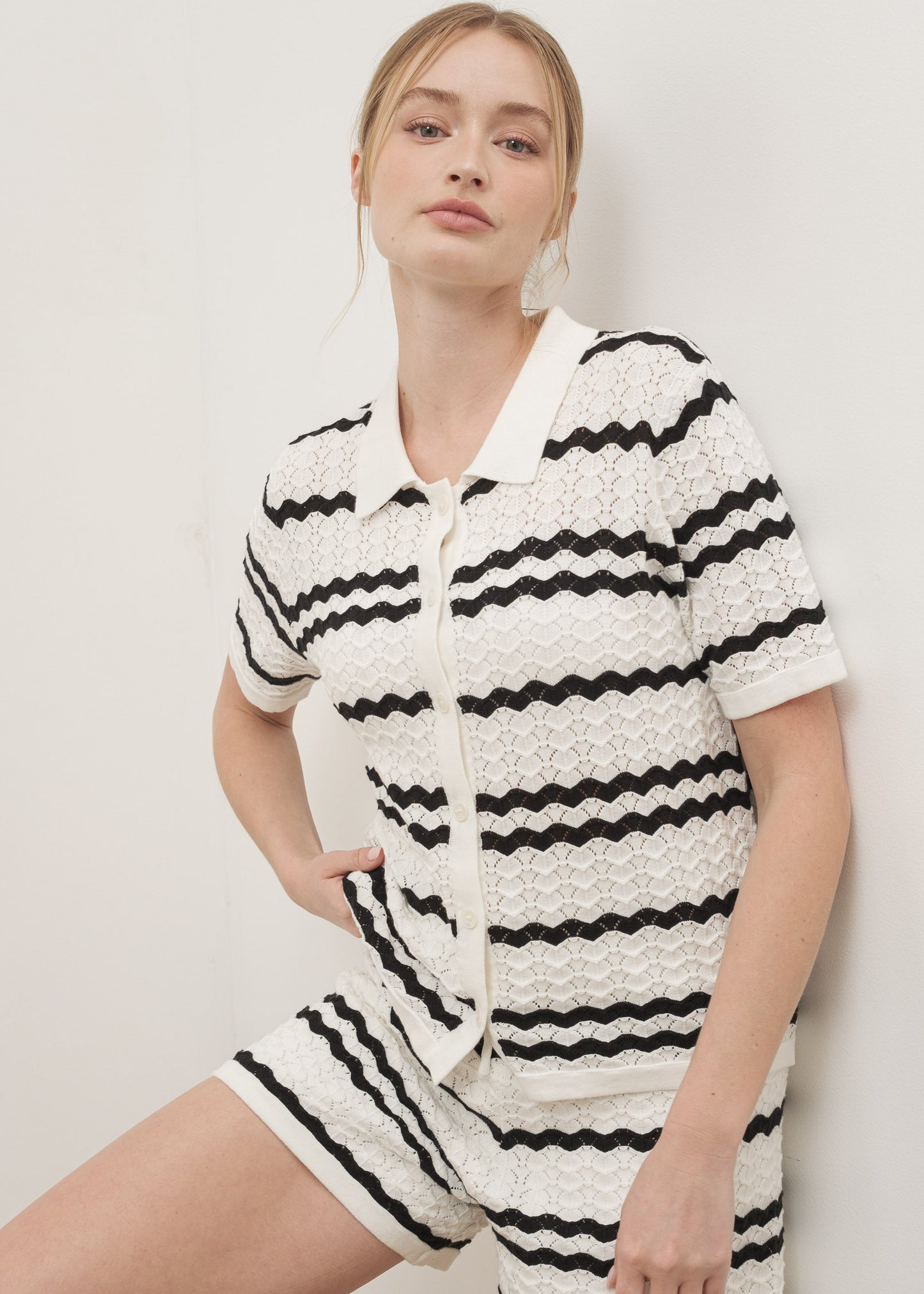 Hanna Stripe Knitted Set